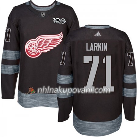Detroit Red Wings Dresy Dylan Larkin 71 1917-2017 100th Anniversary Adidas Černá Authentic - Pánské Detroit Red Wings Dresy Dylan Larkin 71 1917-2017 100th Anniversary Adidas Černá Authentic - Pánské